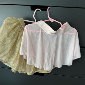 Justice Pink and Green Mesh Detail Skirt for 4 years old girl